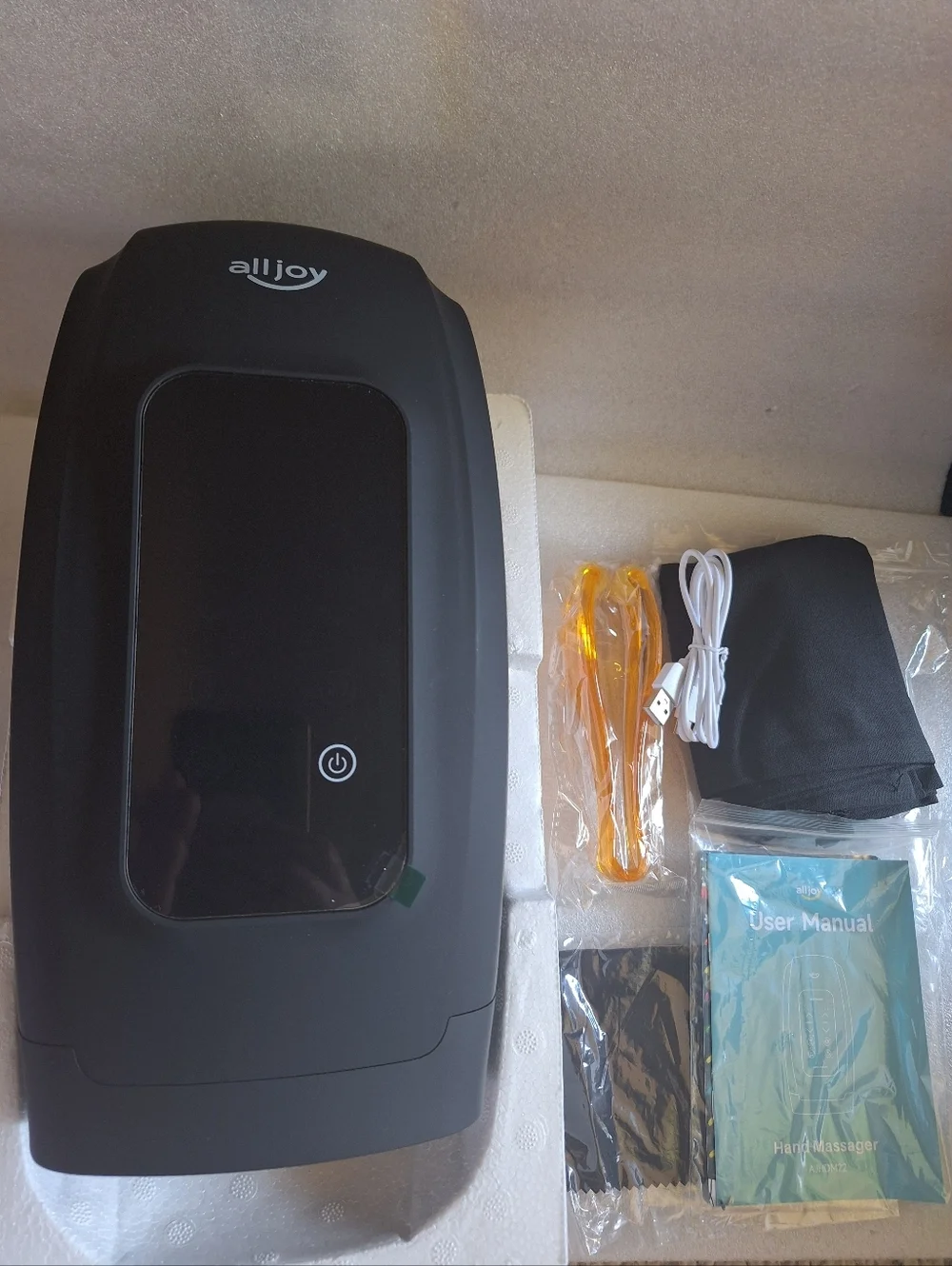 ALLJOY Cordless Hand Massager with Heat & Vibration